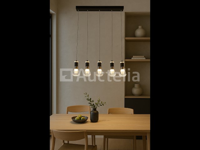 Led hanglamp – b029/5 – 3000k – warm wit – 600 mm – in hoogte verstelbaar – zilver - afbeelding 2 van  4