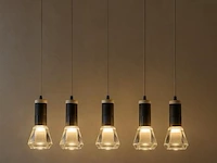 Led hanglamp – b029/5 – 3000k – warm wit – 600 mm – in hoogte verstelbaar – zilver - afbeelding 2 van  4