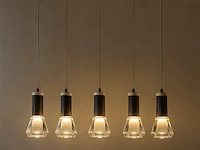 Led hanglamp – b029/5 – 3000k – warm wit – 600 mm – in hoogte verstelbaar – zilver - afbeelding 2 van  4