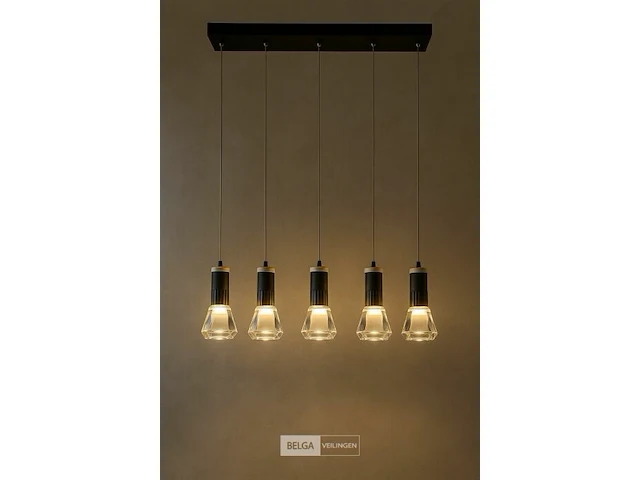 Led hanglamp – b029/5 – 3000k – warm wit – 600 mm – in hoogte verstelbaar – zilver - afbeelding 3 van  5