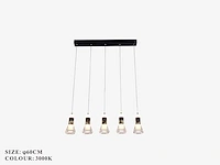 Led hanglamp – b029/5 – 3000k – warm wit – 600 mm – in hoogte verstelbaar – zilver - afbeelding 3 van  4