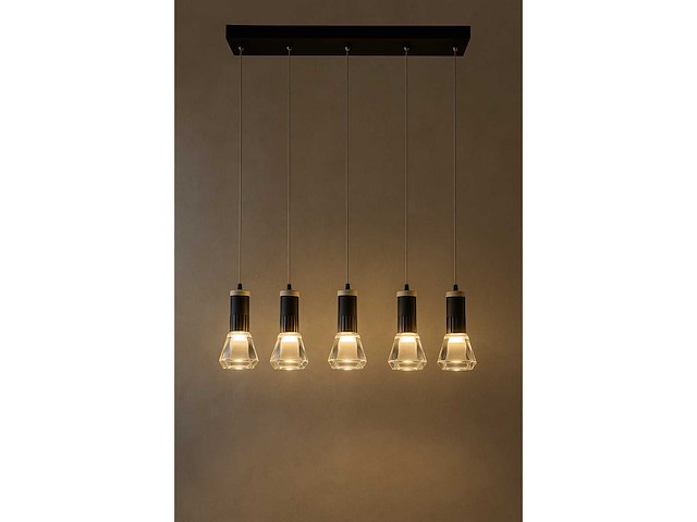 Led hanglamp – b029/5 – 3000k – warm wit – 600 mm – in hoogte verstelbaar – zilver - afbeelding 2 van  4