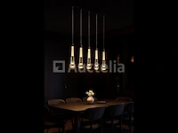 Led hanglamp – b032/5 – 3000k – warm wit – 600 mm – in hoogte verstelbaar – zilver - afbeelding 2 van  4