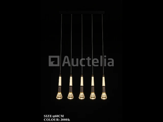 Led hanglamp – b032/5 – 3000k – warm wit – 600 mm – in hoogte verstelbaar – zilver - afbeelding 3 van  4