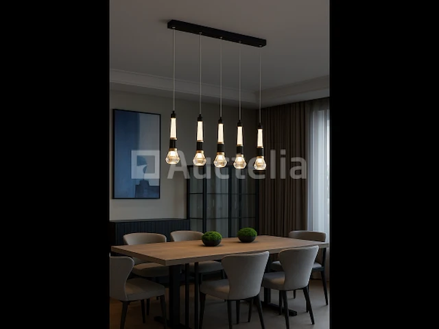 Led hanglamp – b032/5 – 3000k – warm wit – 600 mm – in hoogte verstelbaar – zilver - afbeelding 4 van  4