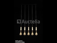 Led hanglamp – b032/5 – 3000k – warm wit – 600 mm – in hoogte verstelbaar – zilver - afbeelding 1 van  4