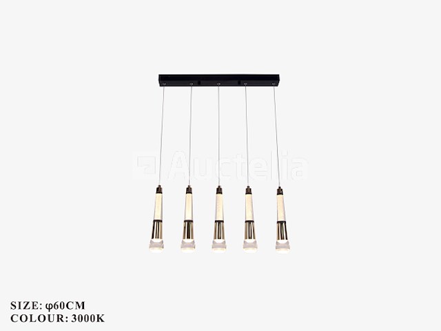 Led hanglamp – b032/5 – 3000k – warm wit – 600 mm – in hoogte verstelbaar – zilver - afbeelding 2 van  4