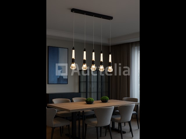 Led hanglamp – b032/5 – 3000k – warm wit – 600 mm – in hoogte verstelbaar – zilver - afbeelding 3 van  4