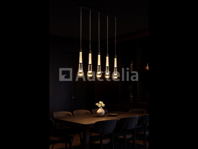 Led hanglamp – b032/5 – 3000k – warm wit – 600 mm – in hoogte verstelbaar – zilver - afbeelding 4 van  4