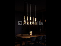 Led hanglamp – b032/5 – 3000k – warm wit – 600 mm – in hoogte verstelbaar – zilver - afbeelding 4 van  4