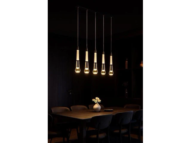 Led hanglamp – b032/5 – 3000k – warm wit – 600 mm – in hoogte verstelbaar – zilver - afbeelding 2 van  4