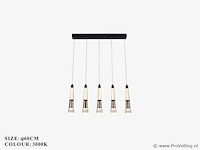 Led hanglamp – b032/5 – 3000k – warm wit – 600 mm – in hoogte verstelbaar – zilver - afbeelding 3 van  4