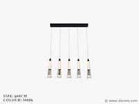 Led hanglamp – b032/5 – 3000k – warm wit – 600 mm – in hoogte verstelbaar – zilver - afbeelding 3 van  4