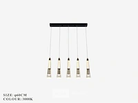 Led hanglamp – b032/5 – 3000k – warm wit – 600 mm – in hoogte verstelbaar – zilver - afbeelding 4 van  5