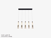 Led hanglamp – b032/5 – 3000k – warm wit – 600 mm – in hoogte verstelbaar – zilver - afbeelding 3 van  4