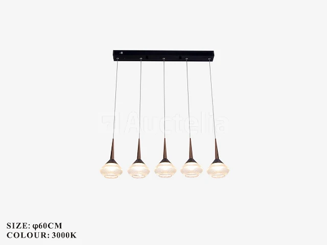 Led hanglamp – b037/5 – 3000k – warm wit – 600 mm – in hoogte verstelbaar – zilver - afbeelding 2 van  4