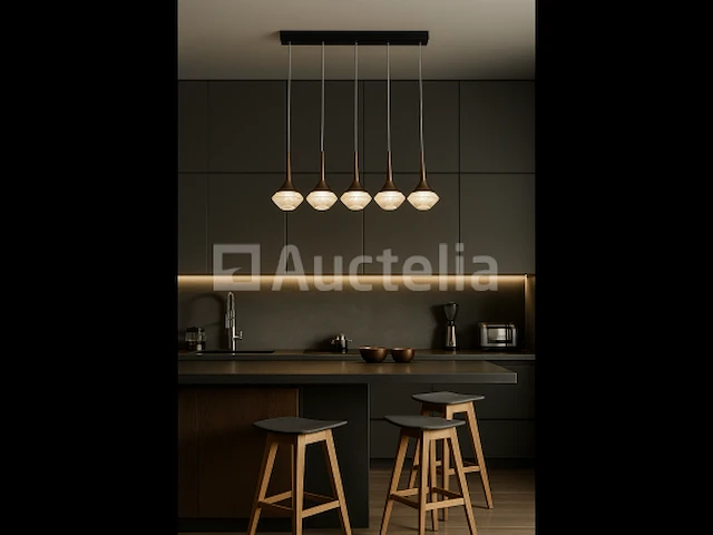 Led hanglamp – b037/5 – 3000k – warm wit – 600 mm – in hoogte verstelbaar – zilver - afbeelding 3 van  4