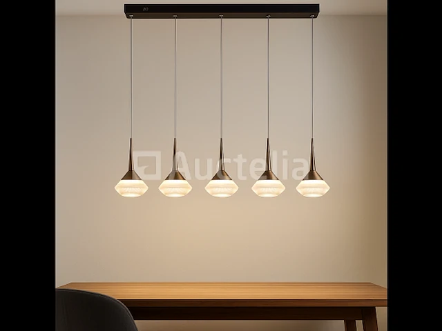 Led hanglamp – b037/5 – 3000k – warm wit – 600 mm – in hoogte verstelbaar – zilver - afbeelding 4 van  4