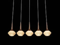 Led hanglamp – b037/5 – 3000k – warm wit – 600 mm – in hoogte verstelbaar – zilver - afbeelding 3 van  4