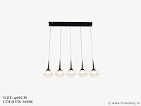 Led hanglamp – b037/5 – 3000k – warm wit – 600 mm – in hoogte verstelbaar – zilver - afbeelding 4 van  4
