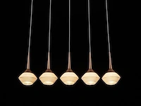 Led hanglamp – b037/5 – 3000k – warm wit – 600 mm – in hoogte verstelbaar – zilver - afbeelding 3 van  4