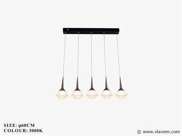 Led hanglamp – b037/5 – 3000k – warm wit – 600 mm – in hoogte verstelbaar – zilver - afbeelding 4 van  4