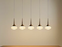 Led hanglamp – b037/5 – 3000k – warm wit – 600 mm – in hoogte verstelbaar – zilver - afbeelding 2 van  5