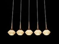 Led hanglamp – b037/5 – 3000k – warm wit – 600 mm – in hoogte verstelbaar – zilver - afbeelding 4 van  5