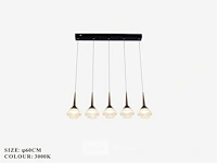 Led hanglamp – b037/5 – 3000k – warm wit – 600 mm – in hoogte verstelbaar – zilver - afbeelding 5 van  5