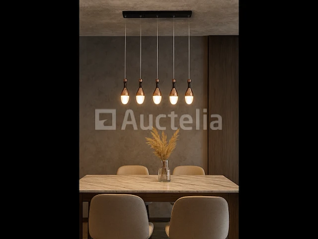 Led hanglamp – b038/5 – 3000k – warm wit – 600 mm – in hoogte verstelbaar – zilver - afbeelding 3 van  4