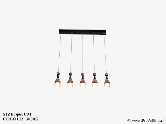 Led hanglamp – b038/5 – 3000k – warm wit – 600 mm – in hoogte verstelbaar – zilver - afbeelding 4 van  4