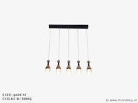 Led hanglamp – b038/5 – 3000k – warm wit – 600 mm – in hoogte verstelbaar – zilver - afbeelding 4 van  4