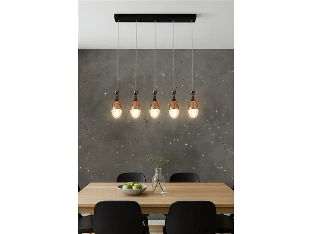 Led hanglamp – b038/5 – 3000k – warm wit – 600 mm – in hoogte verstelbaar – zilver - afbeelding 2 van  4