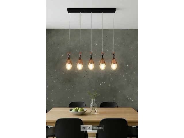 Led hanglamp – b038/5 – 3000k – warm wit – 600 mm – in hoogte verstelbaar – zilver - afbeelding 3 van  5