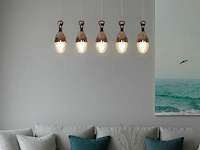Led hanglamp – b038/5 – 3000k – warm wit – 600 mm – in hoogte verstelbaar – zilver - afbeelding 4 van  5