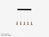 Led hanglamp – b038/5 – 3000k – warm wit – 600 mm – in hoogte verstelbaar – zilver - afbeelding 5 van  5