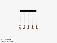 Led hanglamp – b038/5 – 3000k – warm wit – 600 mm – in hoogte verstelbaar – zilver - afbeelding 4 van  4