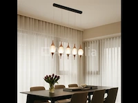 Led hanglamp – b040/5 – 3000k – warm wit – 600 mm – in hoogte verstelbaar – zilver - afbeelding 1 van  4