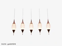 Led hanglamp – b040/5 – 3000k – warm wit – 600 mm – in hoogte verstelbaar – zilver - afbeelding 4 van  4