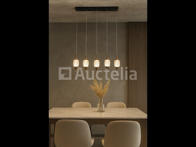 Led hanglamp – b040/5 – 3000k – warm wit – 600 mm – in hoogte verstelbaar – zilver - afbeelding 2 van  4