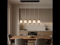 Led hanglamp – b040/5 – 3000k – warm wit – 600 mm – in hoogte verstelbaar – zilver - afbeelding 3 van  4