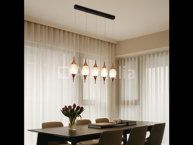 Led hanglamp – b040/5 – 3000k – warm wit – 600 mm – in hoogte verstelbaar – zilver - afbeelding 4 van  4