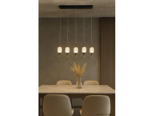 Led hanglamp – b040/5 – 3000k – warm wit – 600 mm – in hoogte verstelbaar – zilver - afbeelding 4 van  4