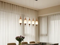 Led hanglamp – b040/5 – 3000k – warm wit – 600 mm – in hoogte verstelbaar – zilver - afbeelding 1 van  4