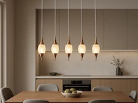 Led hanglamp – b040/5 – 3000k – warm wit – 600 mm – in hoogte verstelbaar – zilver - afbeelding 2 van  4