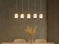 Led hanglamp – b040/5 – 3000k – warm wit – 600 mm – in hoogte verstelbaar – zilver - afbeelding 4 van  4