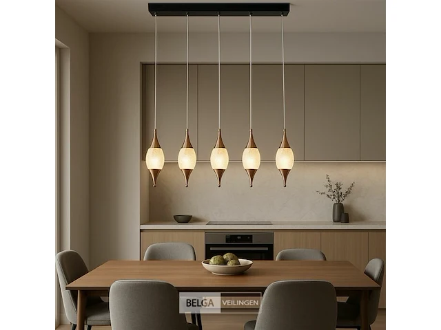Led hanglamp – b040/5 – 3000k – warm wit – 600 mm – in hoogte verstelbaar – zilver - afbeelding 3 van  5