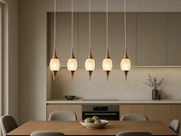 Led hanglamp – b040/5 – 3000k – warm wit – 600 mm – in hoogte verstelbaar – zilver - afbeelding 3 van  5