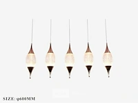 Led hanglamp – b040/5 – 3000k – warm wit – 600 mm – in hoogte verstelbaar – zilver - afbeelding 4 van  5