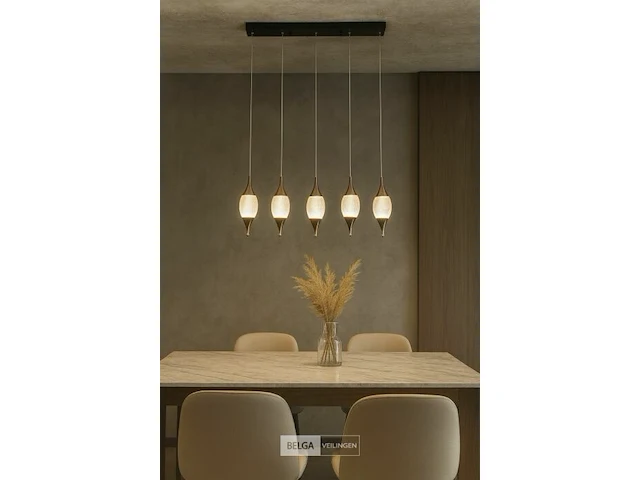 Led hanglamp – b040/5 – 3000k – warm wit – 600 mm – in hoogte verstelbaar – zilver - afbeelding 5 van  5